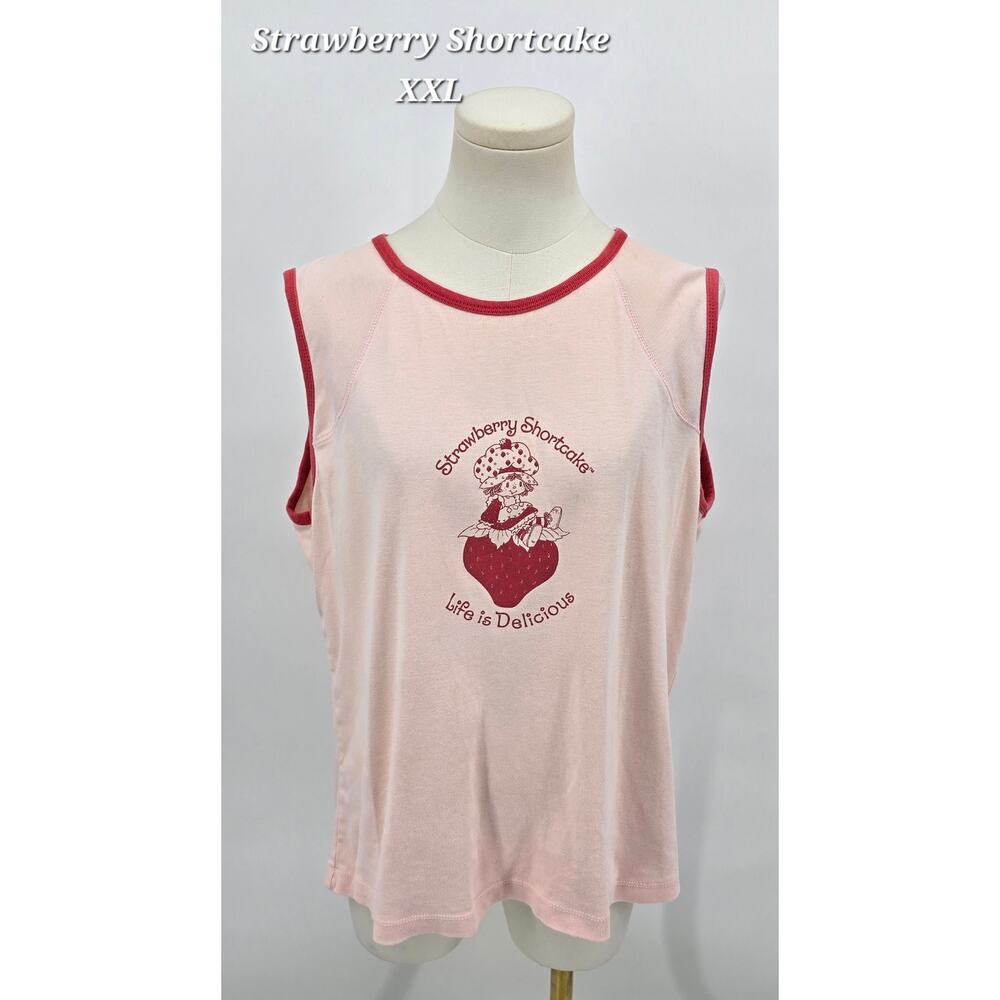 Y2K‎ Strawberry Shortcake Graphic Tank Top Women’s XXL